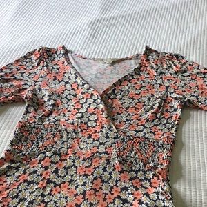 Woman’s floral sleeve dress